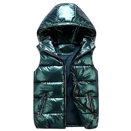liktaa Unisex hiny Waterproof leeveless Jacket Lightweight Puffer Vest - Green