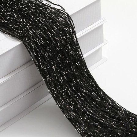 Glitter String -verhot riippuvat helmiverhot MUSTA