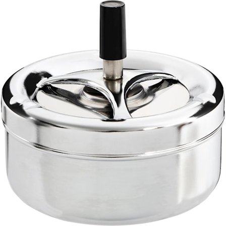 Askebeger med trykknapp / Stor roterende askebeger / Størrelse