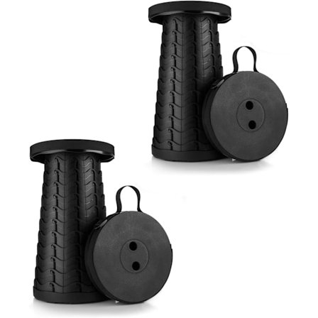 Hopfällbar pall 2-pack, lätt men starkare med 180 kg lastkapacitet, förbättrad P