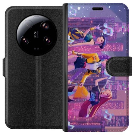 Yhteensopiva Lompakkokotelo Xiaomi Xiaomi 13 Ultra Tulevaisuutta ennakoiva K-Pop Demon Hunters tyttöryhmän kuvitus neonkaupungin popkulttuuriestetii
