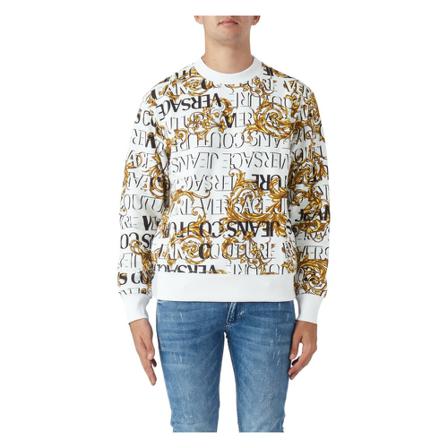 Versace Jeans Couture, Sweat Shirt 73Gai 3R0Fs 041 Biały, Mężczyzna, Rozmiar: M