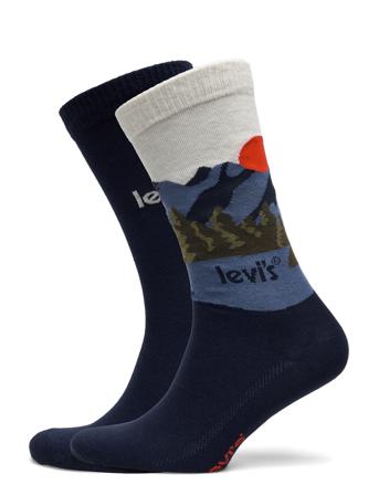 Levis Reg Cut Landscape 2P Underwear Socks Regular Socks Multi/mønstret Levi ́s