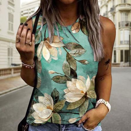 Ärmlösa Linnen För Kvinnor Strappy T-shirts