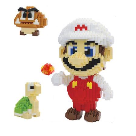 Super Mario Building Blocks Pussel Micro 3d Figurer