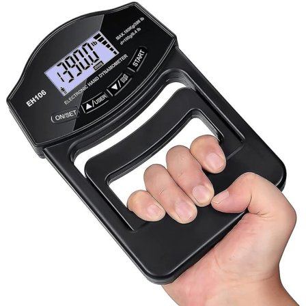 Greppstyrketestare, 396lbs/180kg Digital Hand Dynamometer Greppstyrketestare USB LCD-display Hand Grip Dynamometer