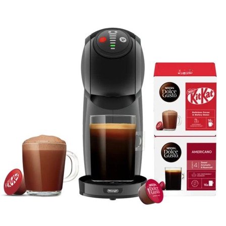 DELONGHI Kapselmaskin EDG226.A Genio Svart 2 Caps KitKat Pack