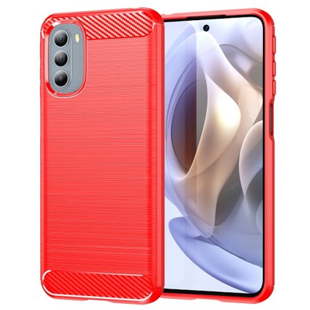 Carbon Flex Motorola Moto G41 / Motorola Moto G31 skal - Röd