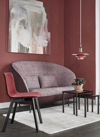 PH 3 1/2-3 taklampe - rød/brunert