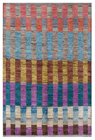 Moroccan Berber - Afghanistan Hand Knotted 89X139 Rug Dark Grey/Dark Pink Afghanistan