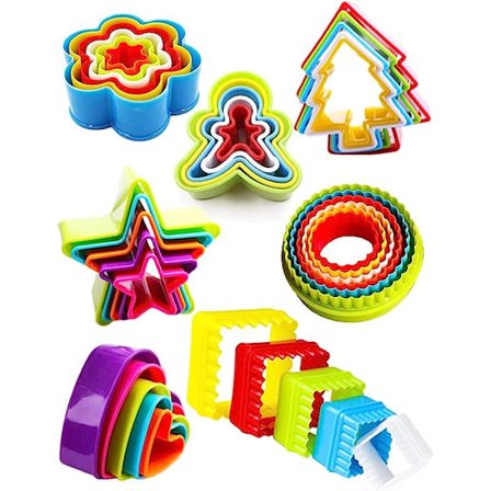 Biscuit Pastry Cutter Rund Cookie Cutter Kit, Hjärta Stjärna Cookie