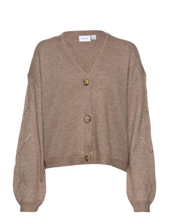 Visurili L/S Knit Cardigan/Su - Noos Brown Vila