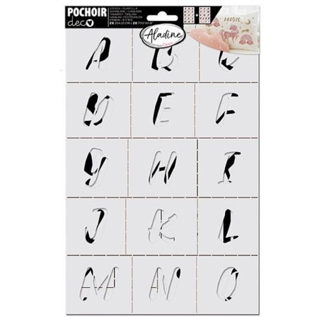 2 dekorationsstencils - Alfabet