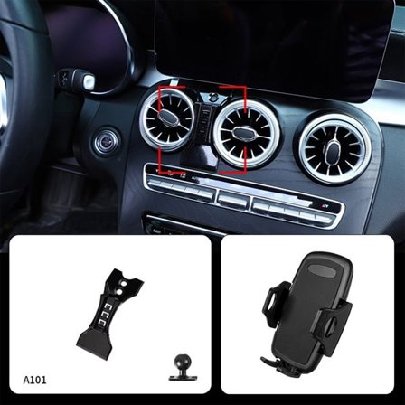 Mobilholder Mercedes-Benz GLC 2016-2022 / C-Class 2015-2021 - Fast Montering Uten Skade på Interiør