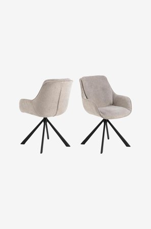 NORDFORM - Carrie spisebordsstol med armlæn 2-pak - Brun - Stole med armlæn - Fra Homeroom