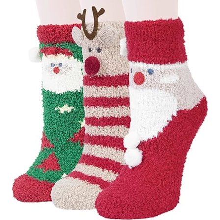 3 Par Dame Fuzzy Sokker Vinter Varme Myke Tøfler H,ZQKLA