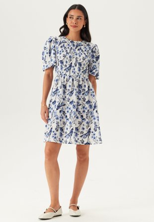 BUBBLEROOM-Butterfly Sleeve Short Dress-L