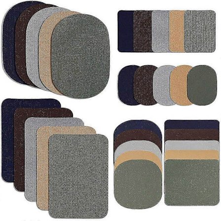 30 Stykker Stryge-På Stof-Lappe Stof Reparations-Lappe Twill Tøj Reparations Sæt Til Jakke Tøj Y