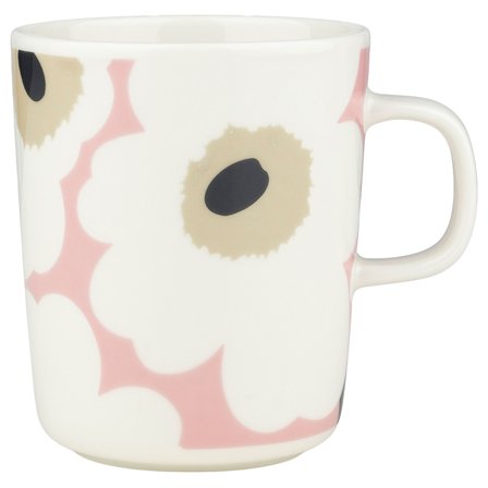 Marimekko Unikko krus 2,5 dl, off white/rosa/sand' - 'Off white, rosa, sand, kullgrå