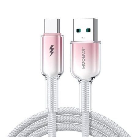 Joyroom Kristallinkirkas USB-kaapeli 3A USB ja USB-C 1.2m - Valkoinen