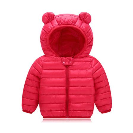 Pojkar Långärmad Hooded Neck Knappar Cardigan Zip Puffer Coat