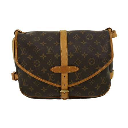 Louis Vuitton Vintage, Pre-owned Saumur 30 Monogram Messenger Bag Bruin, Dames, Maat:ONE Size