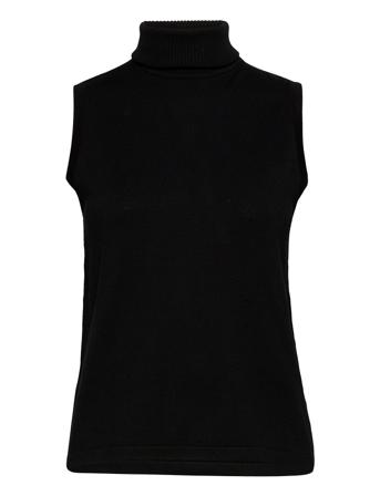 Raka Knit Turtleneck Vests Knitted Vests Svart Minus