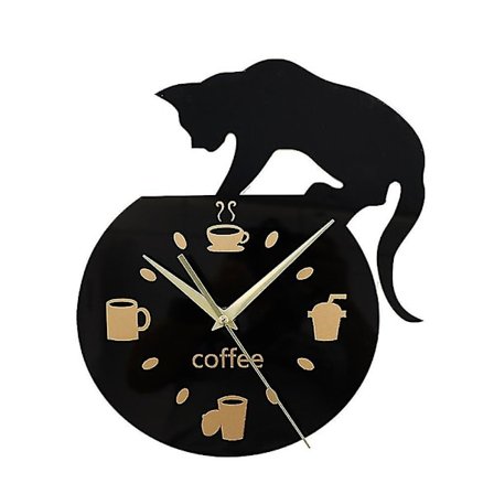 Enkel och söt katt väggklocka hem barn sovrum dekoration väggklocka vardagsrum akrylklocka