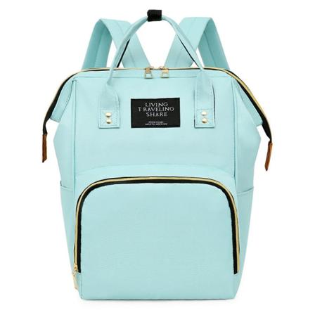 Vaippalaukut Mommy Bag Fashion Color Contrast Suuren kapasiteetin reppu Green