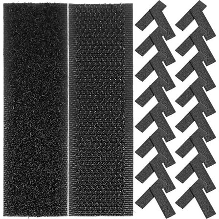 50 stk selvklebende strimler sko tape med borrelås dobbeltsidig klebende tape klebrige strimler