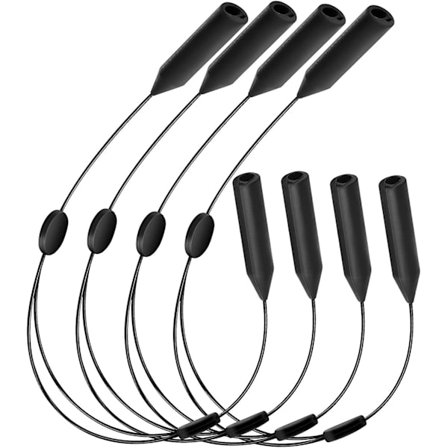 Säädettävä silmälasinauha 2 reiällä, 4 kpl, universaali istuvuus, urheilulasien pidike, aurinkolasien nauhat, unisex turvallinen silmälasinauha 