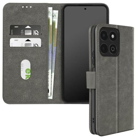 Lompakko - AVIZAR - Chesterfield - Vegan nahka - Videotuki - Korttitila - Harmaa