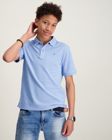 Tommy Hilfiger FLAG POLO SS Niebieski Koszulki polo Chłopiec - Kids Brand Store