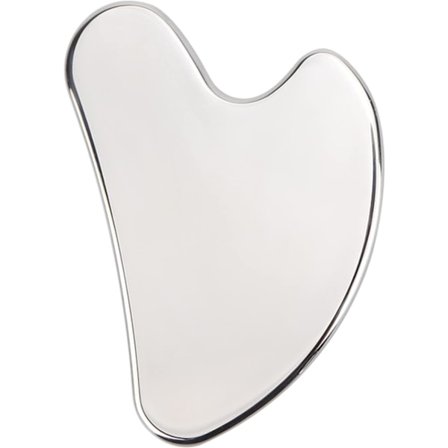 Gua Sha massasjeverktøy, rustfritt stål Gua Sha verktøy Gua Sha ansiktsskrape for slankere ansikt og konturert hjerteform