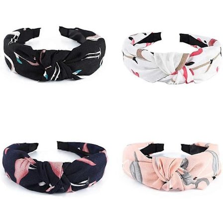 Bredt crossover-hodebånd med trendy blomsterprint for kvinner og jenter