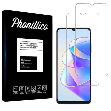 Hærdet Glas - Phonillico - HONOR X7A - Pakke med 2 - Kradsikker - Skærmbeskyttelse