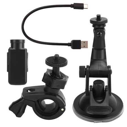 V17 cykelkamera hjelmkamera 1080P et-knaps betjening 16 GB lagerplads med sugekopbeslag styrbeslag