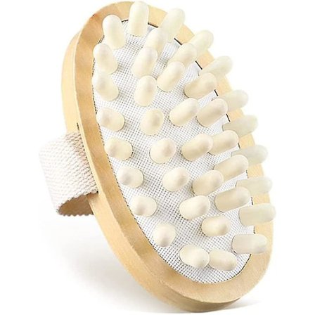 Ren silikon kropps massasjebørste Naturlig tre massasjer for cellulitter Massasjeværktøy for Wruas Exfoliat