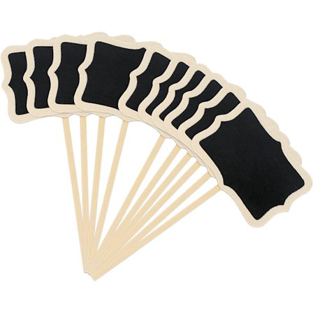 20 stk plantetiketter, planteskilter, tretavle for å skrive på, værbestandige planteskilt, stikketiketter, urteskilt, svart skifer for utendørs, 