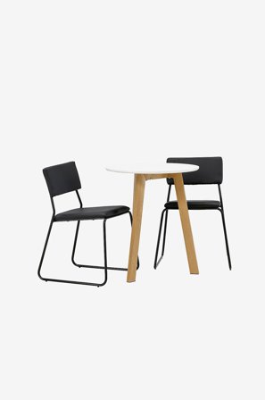 Venture Home - Ruokailuryhmä Leonora ja ruokapöydän tuolit Kenth, 2 kpl - Valkoinen - Ruokailuryhmät - - Homeroom