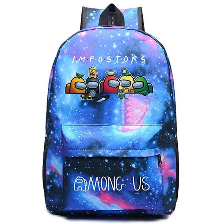 Among Us Ungdoms Skole Taske Rygsæk - Stjerneblå Strå
