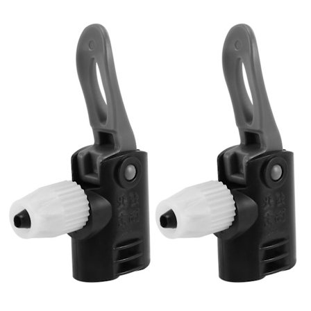 2x Cykelpumpe Dobbelt Hoved Dysesventil Slangetilslutning Pumpepumpedele