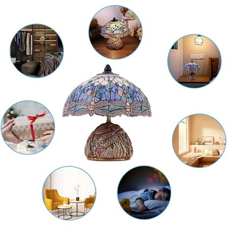 Tiffany-stil handgjorda glasbordslampor / skrivbordslampor / sänglampor - julklapp