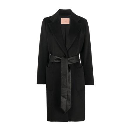Twinset, Single-Breasted Coats Zwart, Dames, Maat:M