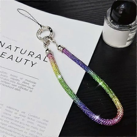 Telefon Håndleddsstropp Skinnende Rhinestone Dekor Håndstropp Lanyard, Lengde: 25cm(h})