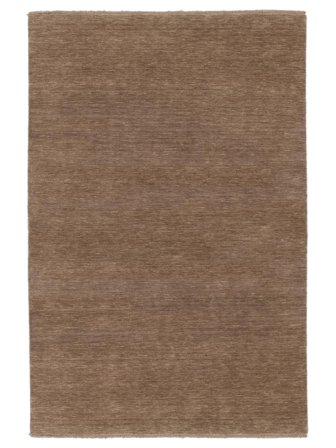 Wool Rug Handloom Fringes Light Brown Small
