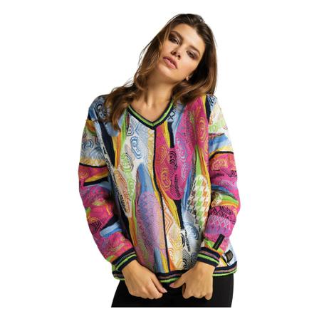 Carlo Colucci Sweater with V-neckline Pink, Dame