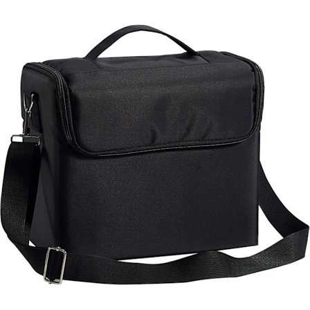 Resväska för smink, kosmetika, skönhetsbox, sminkbord, nagelkonst, frisör, organiseringsväska med axelrem, Medium Svart