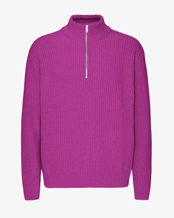 Merino Quarter Zip - Magenta Blaze - Male - XL