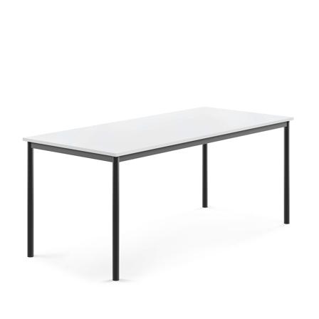 Tisch BORÅS, 1800x800x720 mm, Laminat weiß, anthrazit